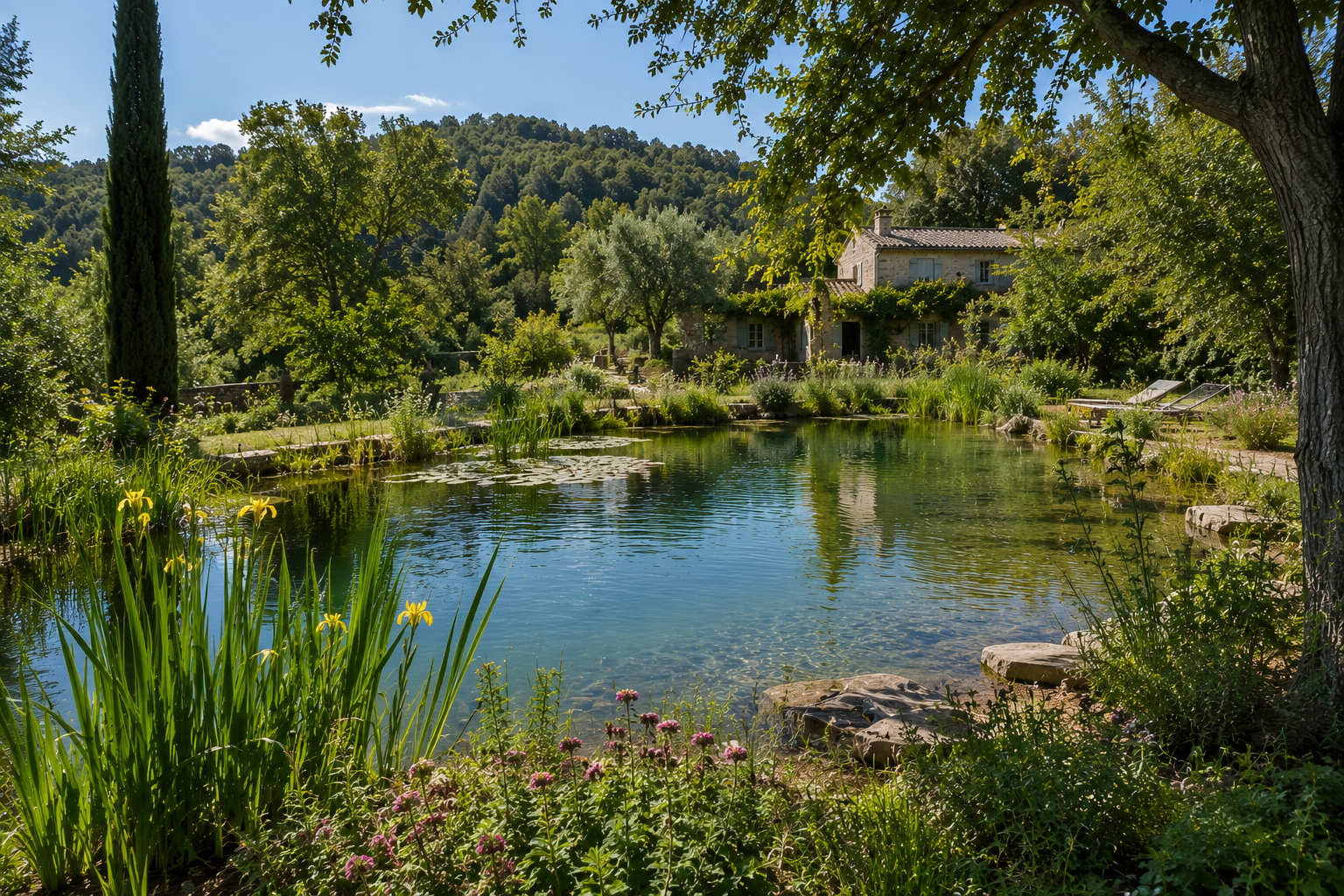 Natural bathing and ponds: harmonious integration into rural property
